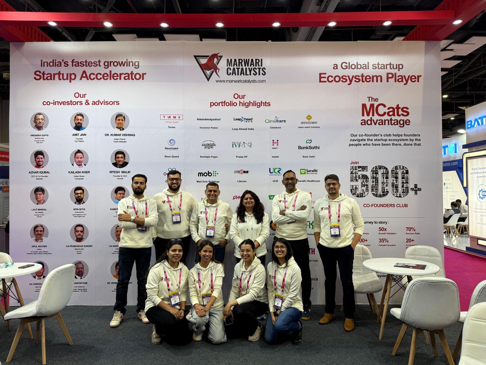Marwari Catalysts team at the exhibition booth